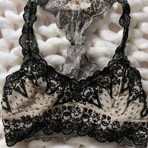 Free People black and white Snow Globe Velvet